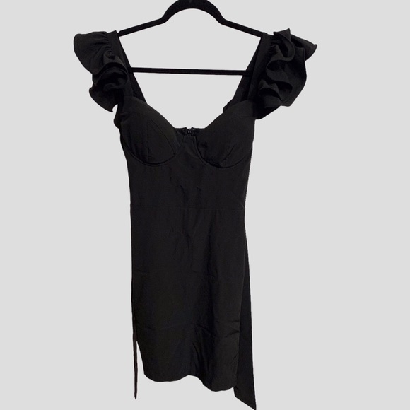 FASHION NOVA LITTLE BLACK DRESS BLACK COCKTAIL DRESS - Picture 6 of 10